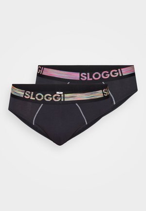 MEN GO ABC NATURAL MIDI 2 PACK - Briefs - black