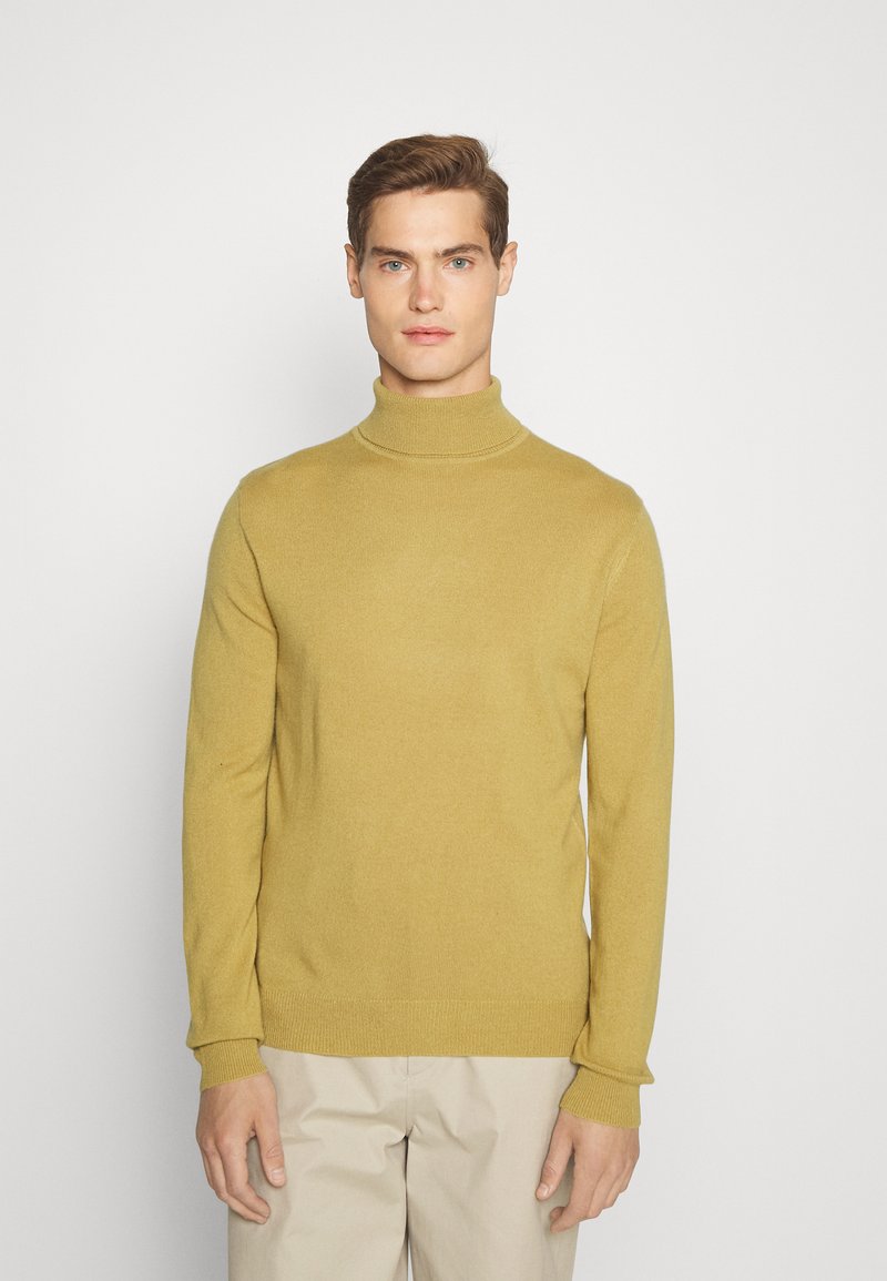 pure cashmere MEN TURTLE NECK SWEATER - Camisola - golden leaf