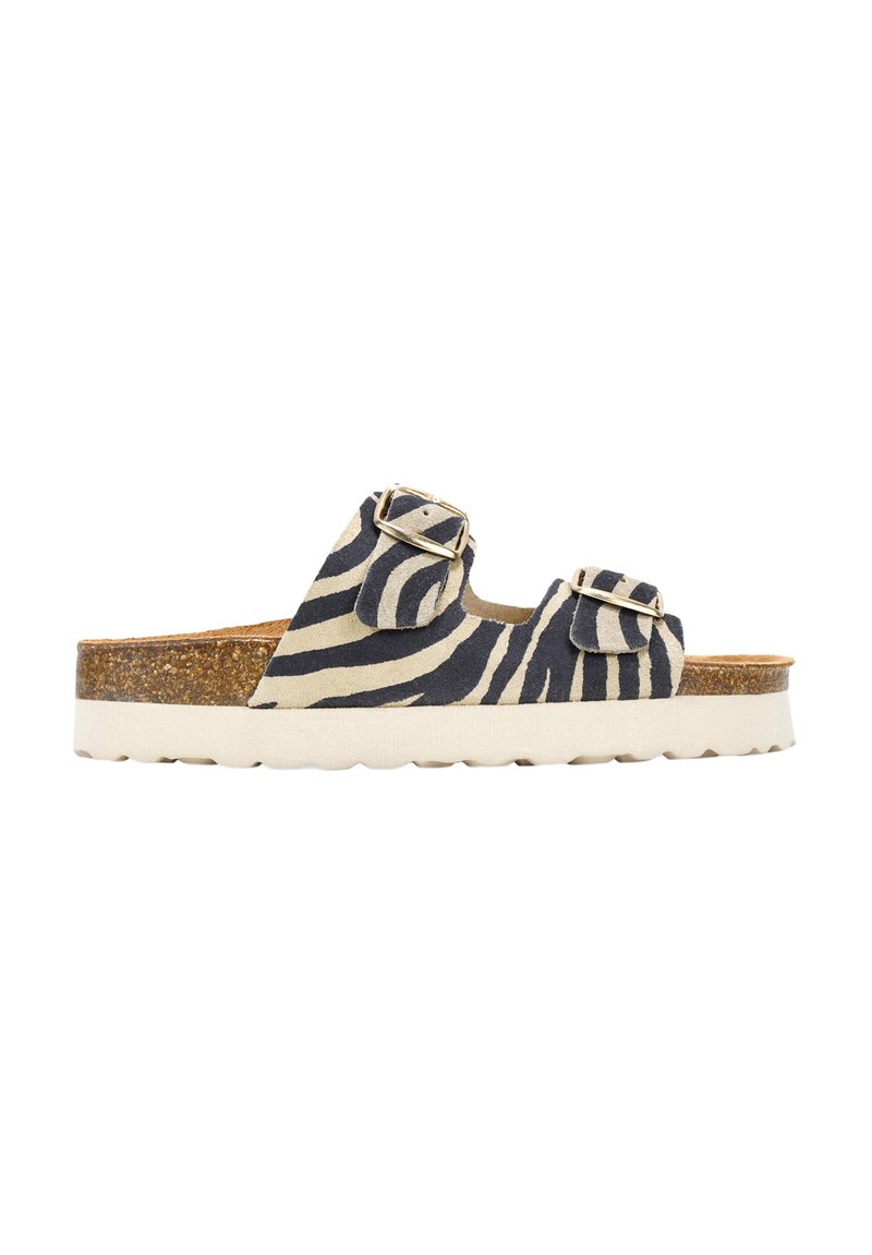 Bosanova CON HEBILLAS - Sandalias planas - cebra
