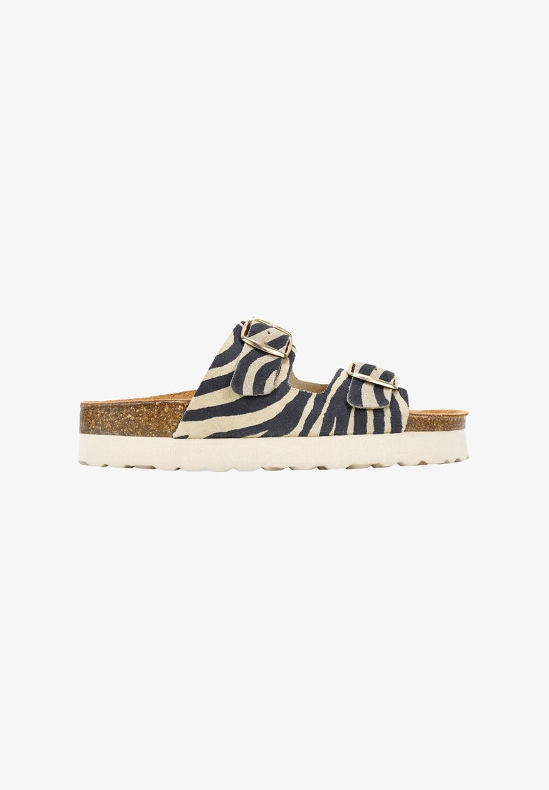 Bosanova CON HEBILLAS - Sandalias planas - cebra