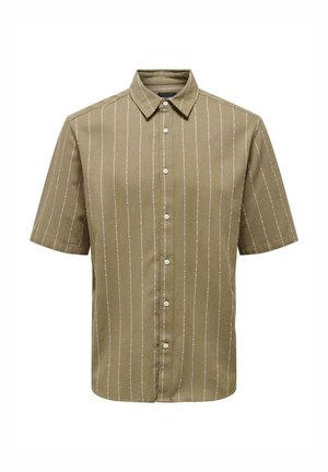 KURZARM MITKRAGEN BEQUEM - Shirt - beige