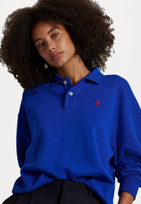 POLO COLLAR FLEECE PULLOVER - Sweatshirt - sapphire star4