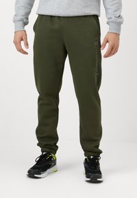 Champion ICONS TONAL CUFF LARGE LOGO - Joggebukse - dark green