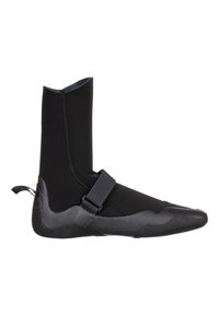 Černá neoprenová bota s dobře padnoucím kotníkem a texturovanou gumovou podrážkou. Obsahuje suchý zip pro bezpečné zapínání a štíhlý design.