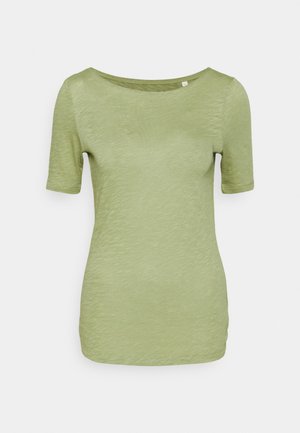 SHORT SLEEVE BOAT NECK - T-shirts - dried sage