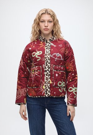 Never Fully Dressed, BURGUNDY LUNAR REVERSIBLE JACKET - Леко яке - red