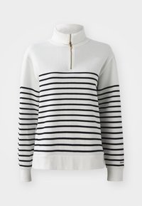 BRETON RIB HALF ZIP - Maglione - eggshell