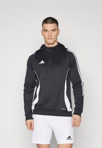 adidas Performance - TIRO TRAINING HOODIE - Luvtröja - black/white Miniatyrbild 1