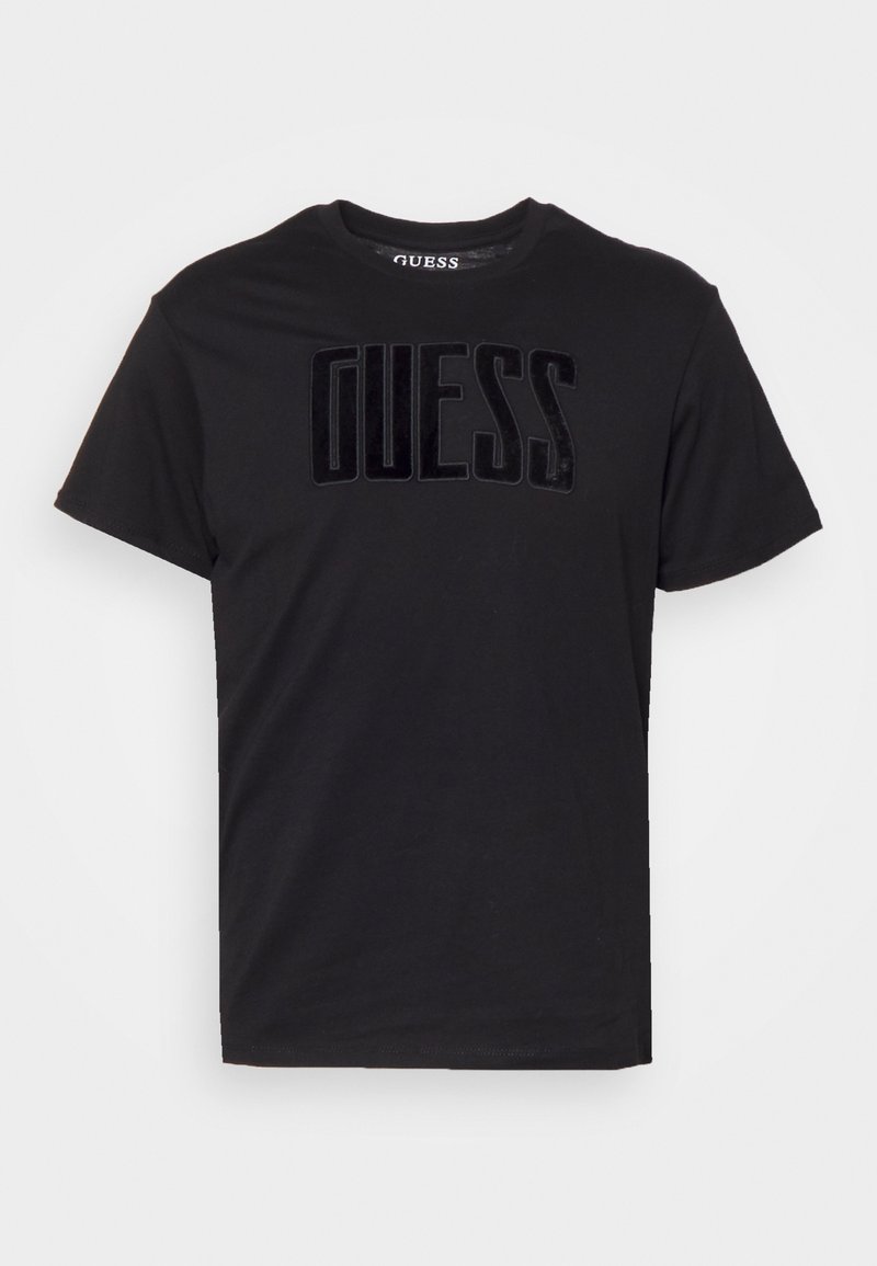 Herren T-Shirts basic | Guess BOLD FONT T-Shirt print jet black/schwarz - DB94651 Herren T-Shirts basic | Guess BOLD FONT T-Shirt print jet black/schwarz - DB94651