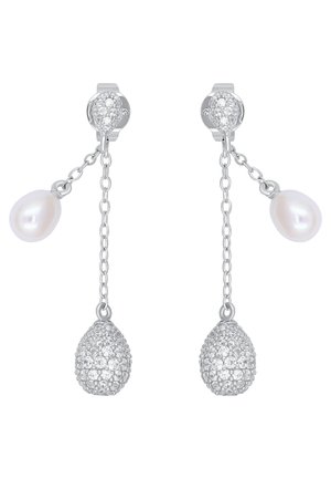 OHRRINGE SILBER 925 SÜSSWASSERPERLE 5-5.5MM ZIRKONIA - Ohrringe - silber
