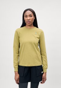 Klättermusen ROOT LOGO TEE - Pikkade varrukatega topp - meadow green