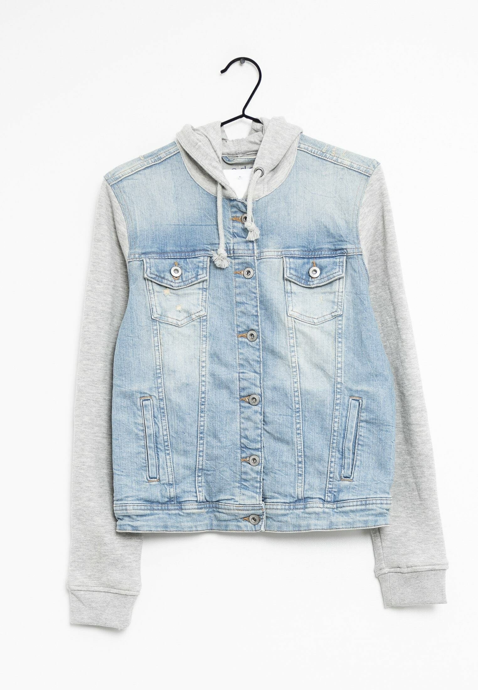 Men's Jean Jacket Hoodie Cotton Denim Long Sleeve Hybrid