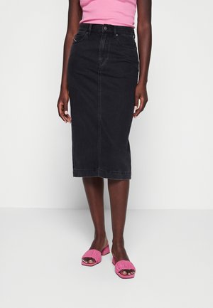 DE-RONNY - Jeansrok - black dark grey