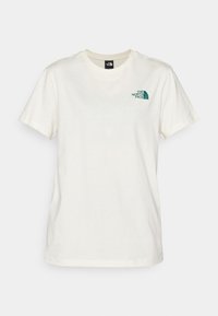 BOX RELAXED TEE - T-shirts print - white dune/evergreen