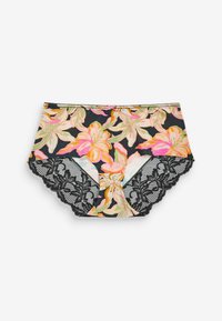 Next NO VPL 5 PACK - Slip - black floral green print black pink cream