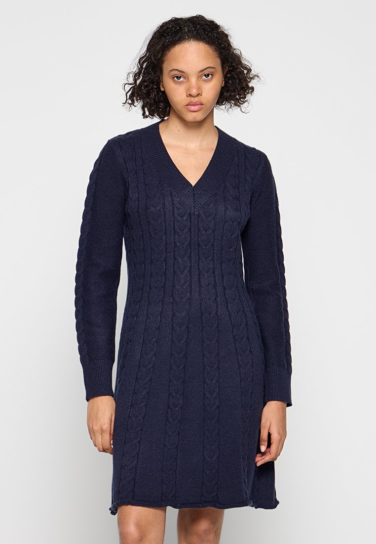 Apart Gebreide jurk donkerblauw