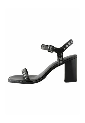 REGULAR FIT-FOREVER COMFORT SQUARE TOE HARDWARE DETAIL BLOCK - Sandaletter - black