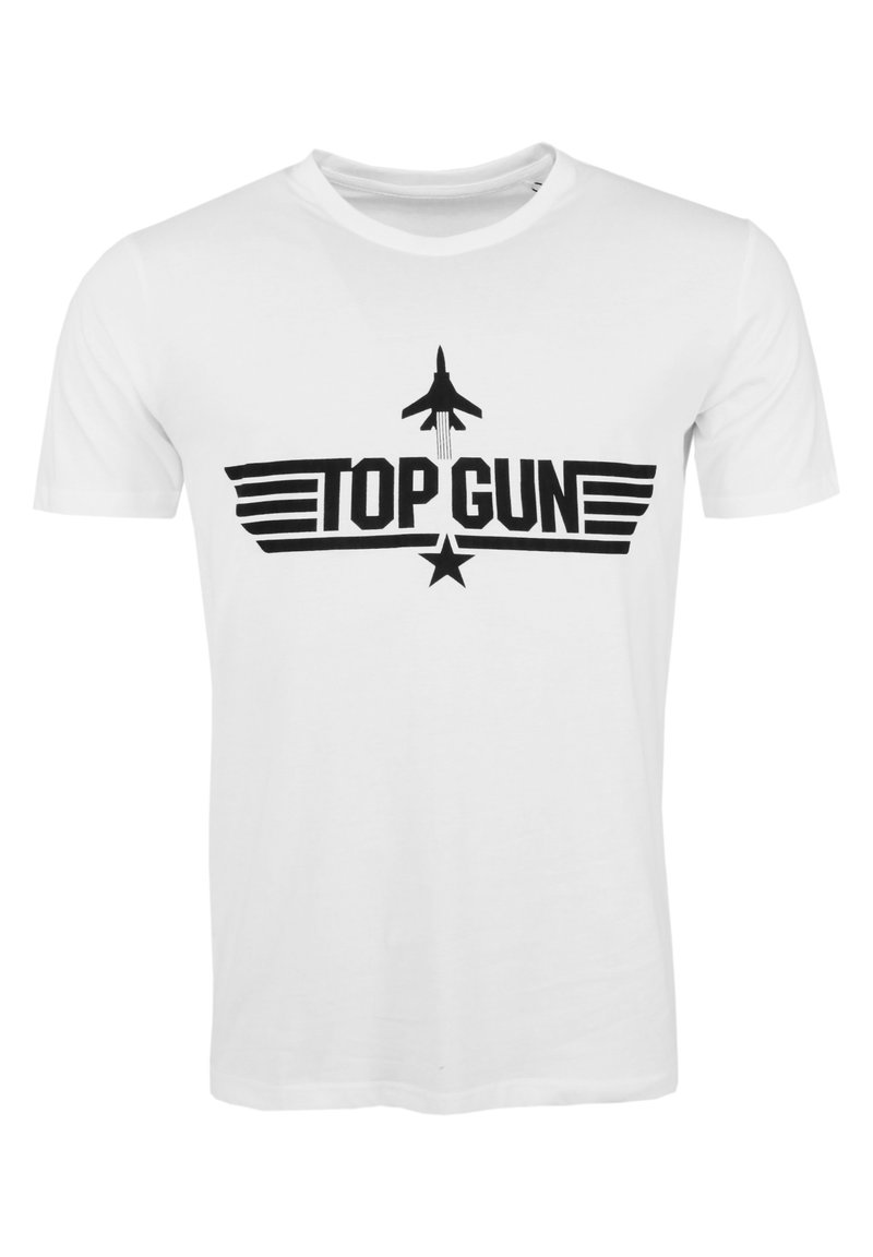TOP GUN Printtipaita - white