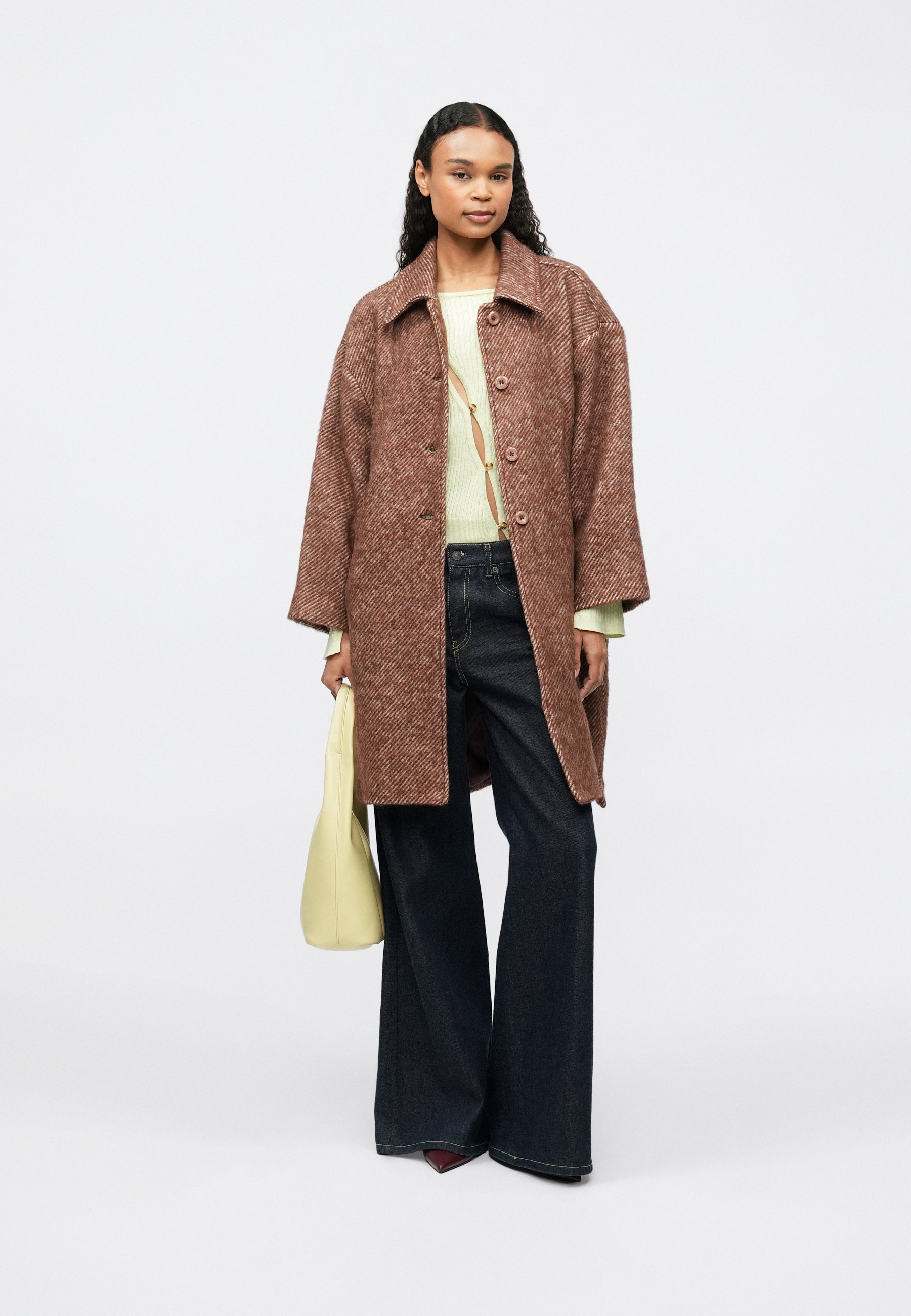 American Vintage LULOW - Classic coat - ecorce chine/brown