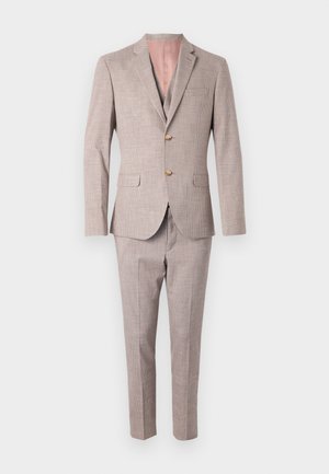 Isaac Dewhirst NOTCH SUIT SLIM - Ülikond - puppy tooth brown