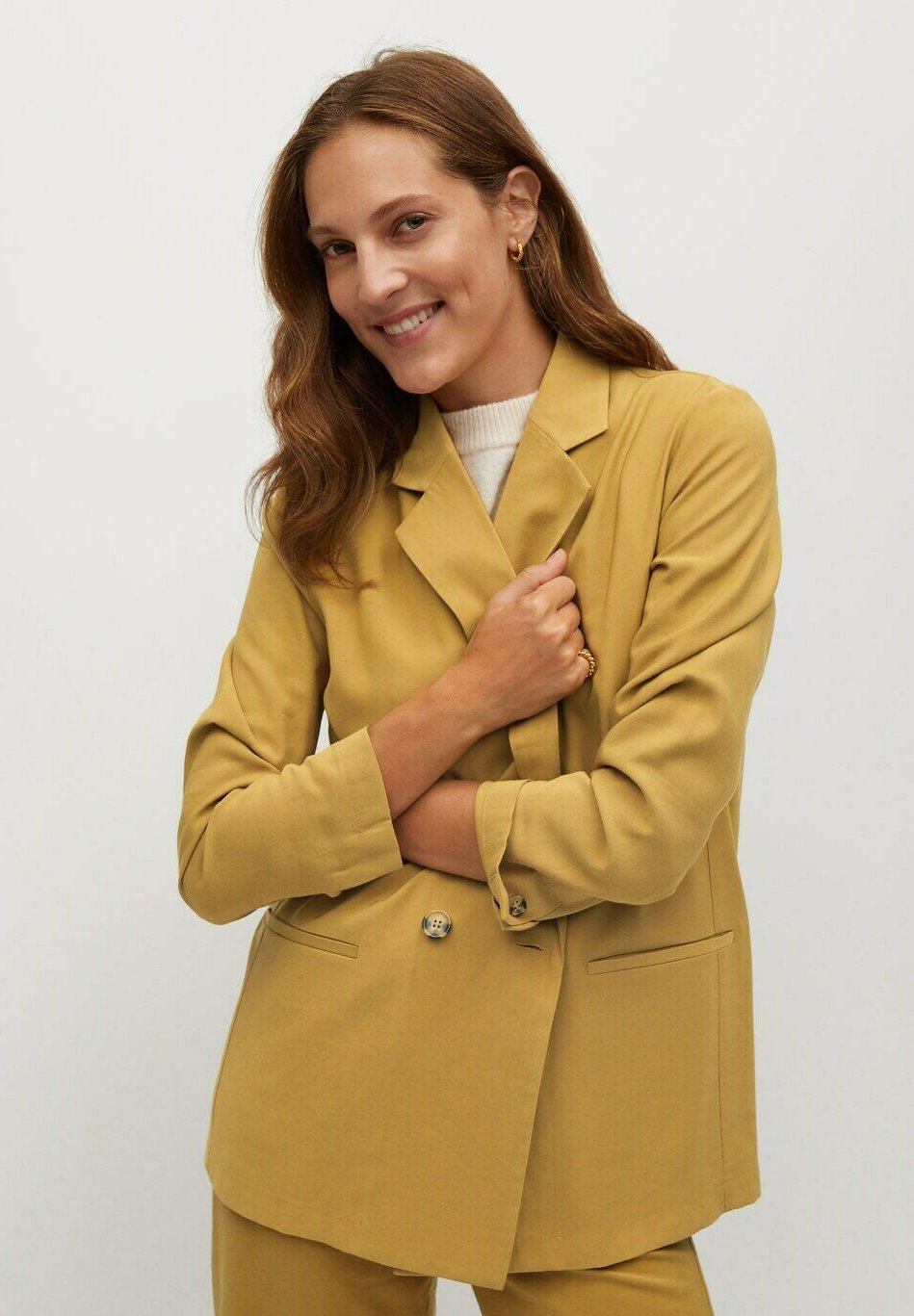 Mango SHARK-H - Blazer - mostaza - Zalando.es