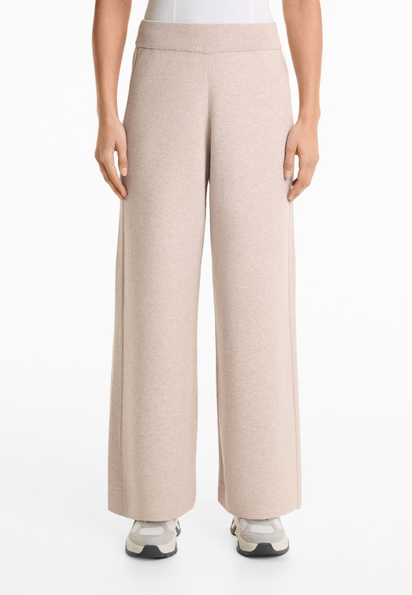 SIDE RIB STRAIGHT-LEG KNIT - Jogginghose - camel