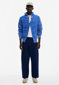 Desigual ZIPPER WITH BRAIDED DESIGN - Kardigan - blue