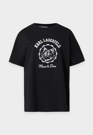 KARL LAGERFELD, IKON MUSE  - T-shirt imprimé - black