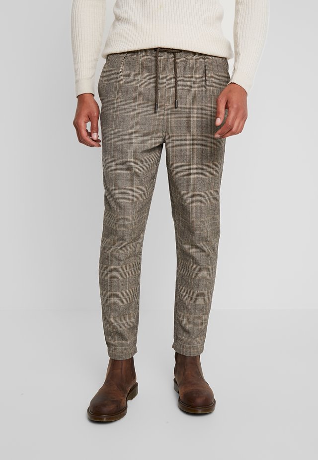 WICKER PLAID PANT - Bukse - brown