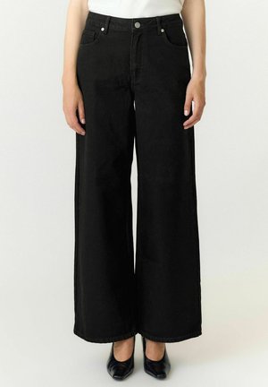 YAS, WIDE FIT JEANS YASBEA HW - Coupe large - black