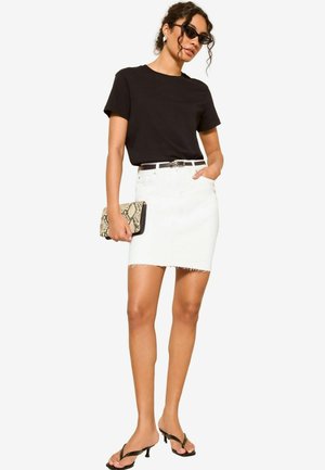 RAW HEM - Jeansrok - white