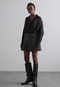 Norma Kamali SKIRT - Φούστα σε γραμμή Α - dark heather grey