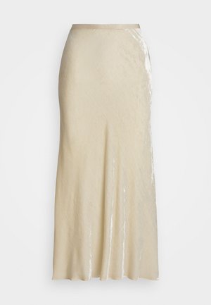 Polo Ralph Lauren BIAS-CUT VELVET MERMAID SKIRT - Zīmuļsvārki - cream
