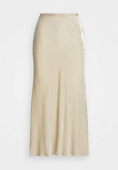 Polo Ralph Lauren BIAS-CUT VELVET MERMAID SKIRT - Puzdrová sukňa - cream