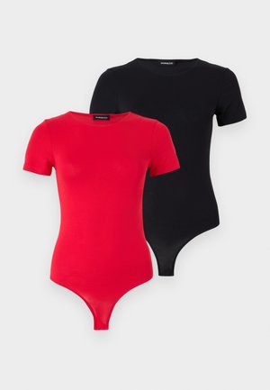 2 PACK - T-paita - black/red