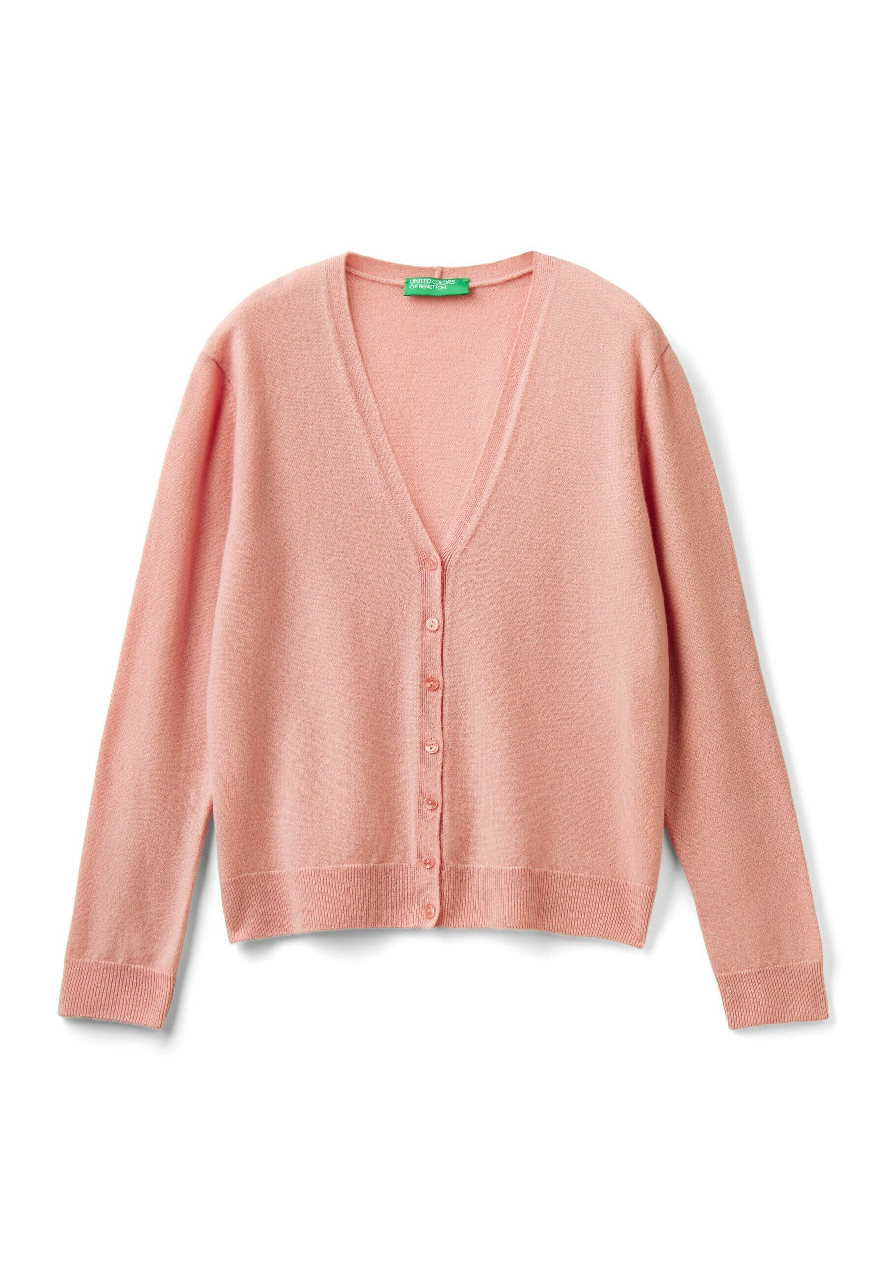 United Colors Of Benetton Damen Strickjacke – Langärmelig, 3D-Häkeloptik, Bequem & Zeitlos