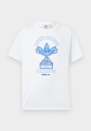 SMILE TREFFY UNISEX - T-shirt imprimé - white