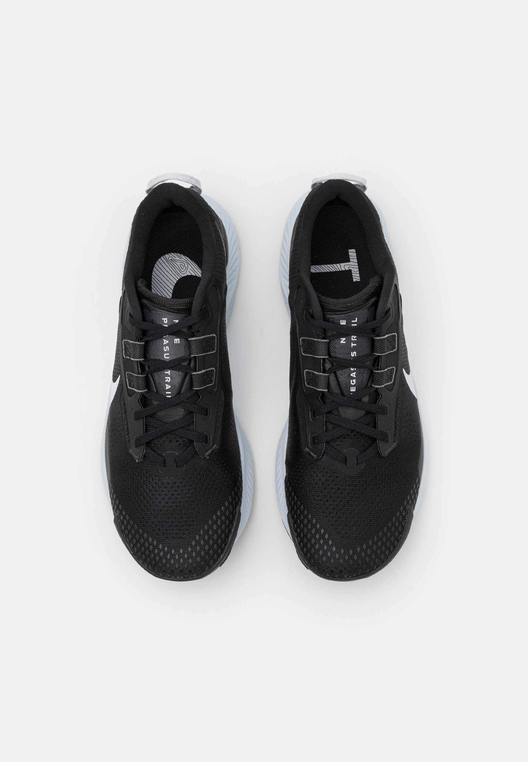 Nike Performance PEGASUS TRAIL 3 - Laufschuh Trail - black/pure  platinum/dark smoke grey/schwarz - Zalando.de