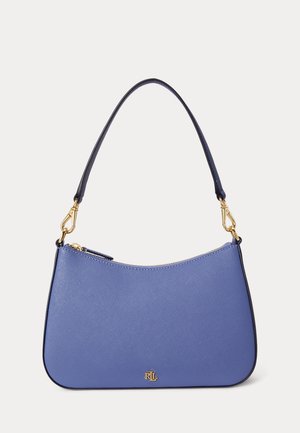 Lauren Ralph Lauren, CROSSHATCH LEATHER MEDIUM DANNI BAG - Kabelka - carson blue