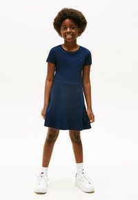 Tommy Hilfiger - ESSENTIAL SKATER - Vestido ligero - dark night navy Imagen en miniatura 1