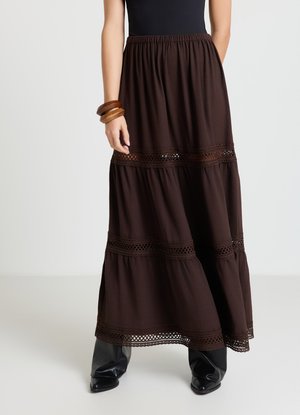 TINTA UNITA - Jupe longue - cioccolato scuro
