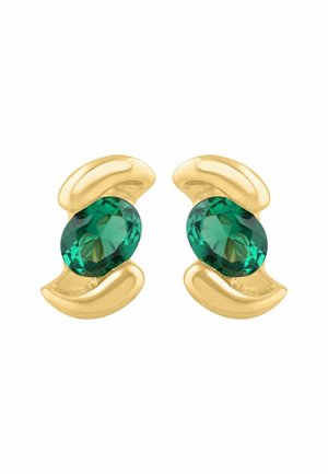 EMERALD STUDS - Náušnice - yellow gold-coloured
