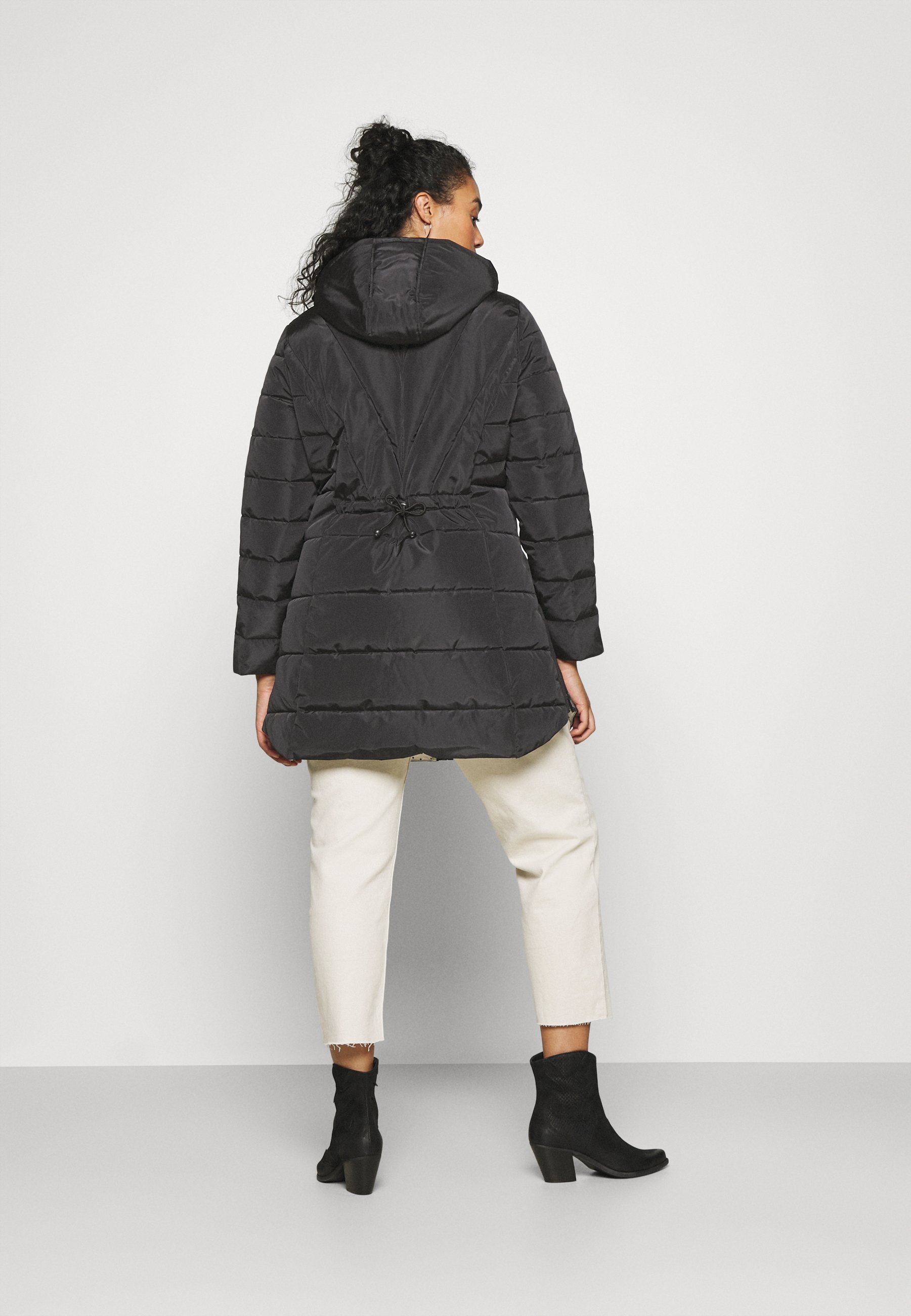 padded coat with side zips