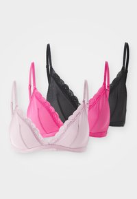 MISHA 3 PACK - Triangel-bh - pink/pink/black