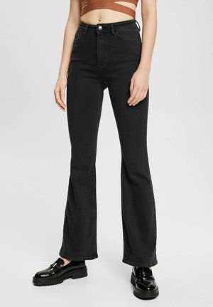 Flared Jeans - black dark washed