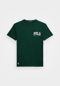 CUSTOM SLIM FIT LOGO JERSEY T-SHIRT - T-shirts print - moss agate