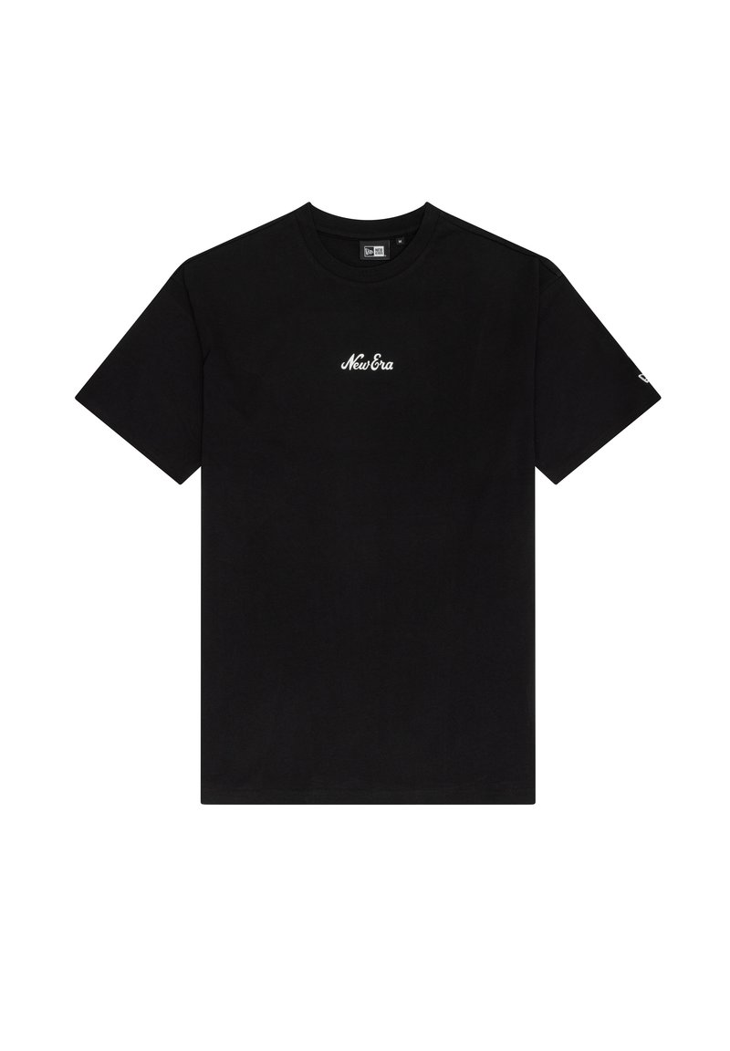 new era T-shirt print zwart
