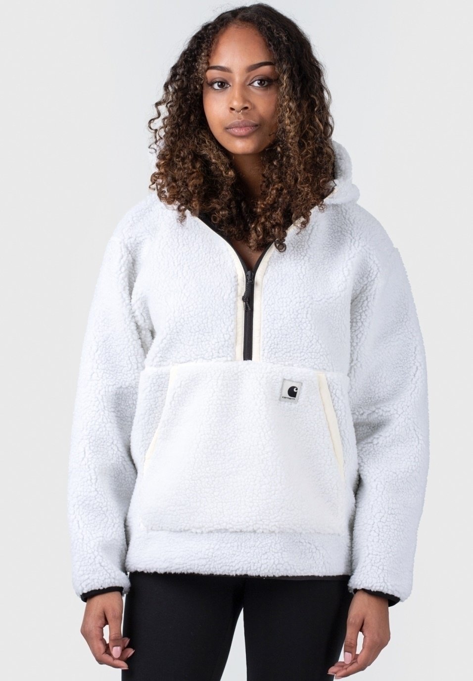 Carhartt WIP HOODED LOON LINER - Fleece jumper - wax/white - Zalando.de