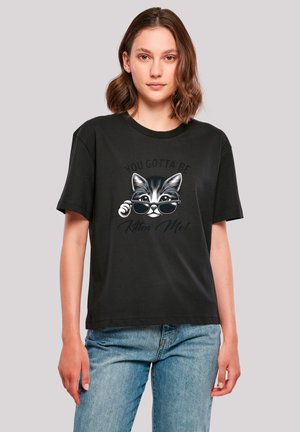 YOU GOTTA BE KITTEN ME - Print T-shirt - schwarz