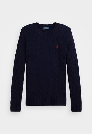 Cable Wool-Cashmere Crewneck Jumper - Pullover - hunter navy